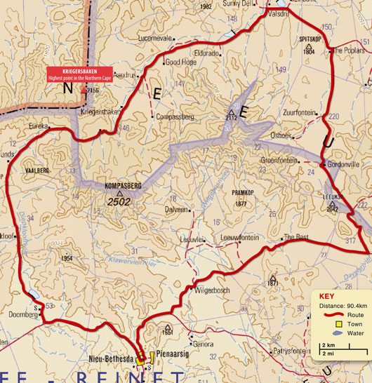 Compassberg MTB route - Nieu Bethesda