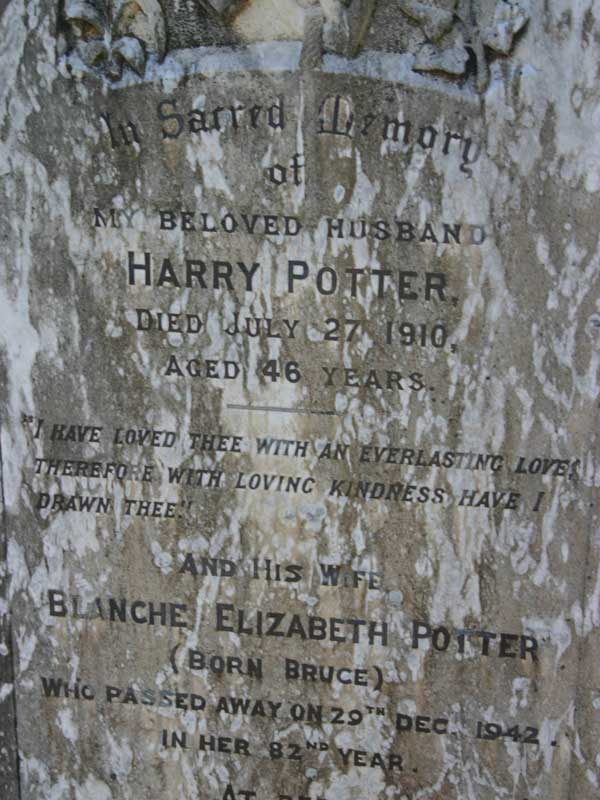 Harry Potter's grave - Cradock